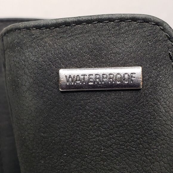 Aravon Womens Fairlee Black Leather Mid Winter Wedge Boots Waterproof Size 8 US - Picture 8 of 16